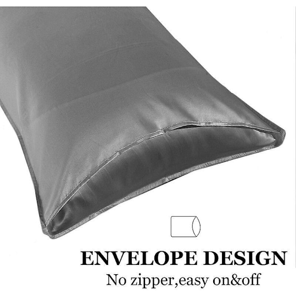 2-delat örngottset, 100% polyester örngottsförslutning (50x75 cm, grå)