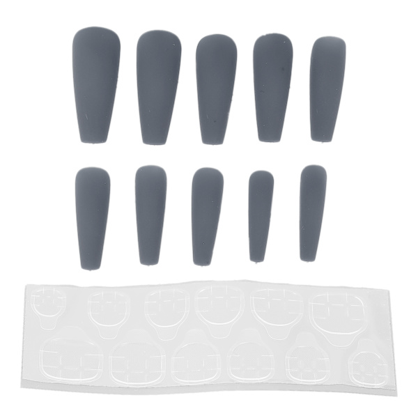 10 stk tryk på negle Kiste falske negle tips Ekstra lang kiste blank falske kunstige negle Manicure dekoration til kvinderN5355-05