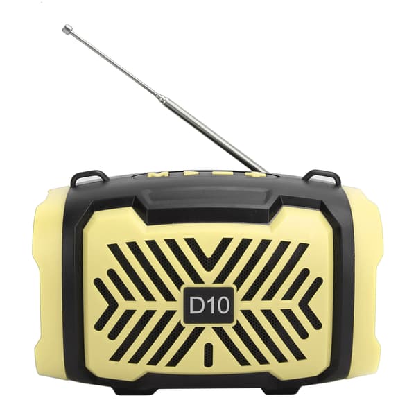 D10 Bluetooth V5.0 trådløs højttaler USB Micro højttaler med lysrem understøtter FM Gul