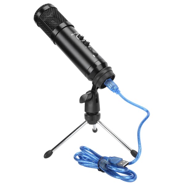 Professionell kapacitans USB-mikrofon inspelning Mini bärbar MIC-set Plug and Play