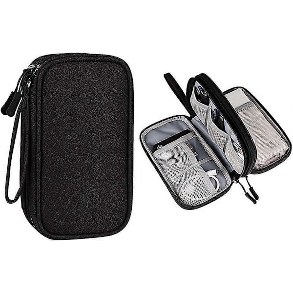 Powerbank-boks Elektronisk Tilbehør Oppbevaringsveske USB-minneboks (Svart).