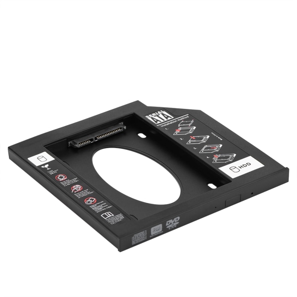 2,5" SATA HDD SSD -kotelo, kiintolevyasemapaikka Caddy optinen DVD-sovitin kannettavalle tietokoneelle 9,5 mm