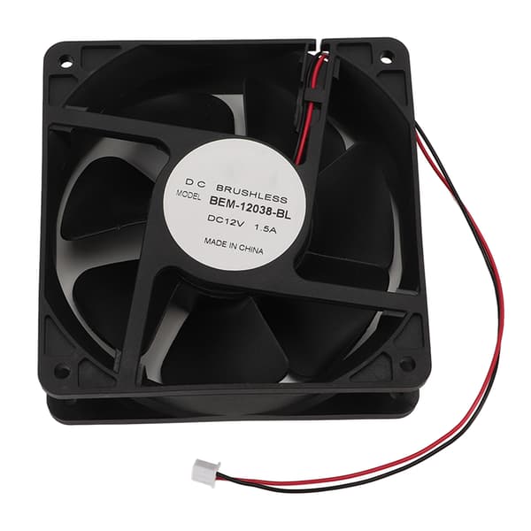 BERM Højtydende køleventilator Hurtig varmeafledning ABS-hus 2400-2500RPM kabinetventilator til computer DC12V