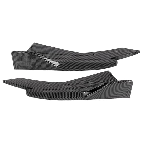 Bakspoiler Stötfångarläpp Diffusor Splitter Canard Skydd Kolfiberstil Sidokjol Universal Karosserikit för Bilar