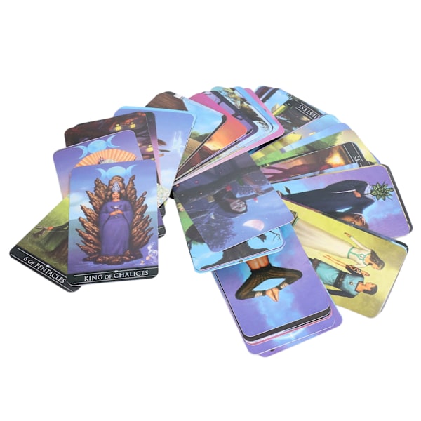 78 Decks Sølv Heksekunst Tarot Engelsk Sprog Belagt Papir Prognose Kort Decks