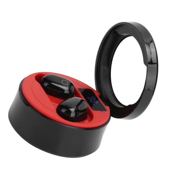SMS-T10 TWS Trådlösa Bluetooth-hörlurar Uppladdningsbart headset med digital display (röd)