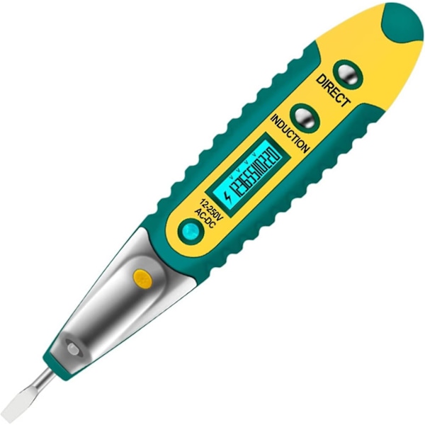 Spänningstestare, Ny Elektrisk Digital Testpenna Testare LCD-Display Test Skruvmejsel Spänningsdetektor AC DC 12-250V för Elektrikerverktyg