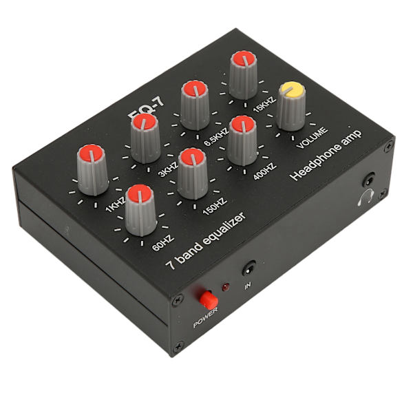 7-bånds lydequalizer RCA-udgangsindgang 12dB høj basjustering dobbeltkanals digital equalizer
