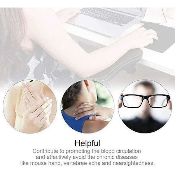 Datorarmstöd, Ergonomiskt tangentbords handledsstöd Roterande handledsstöd för bord (Svart)