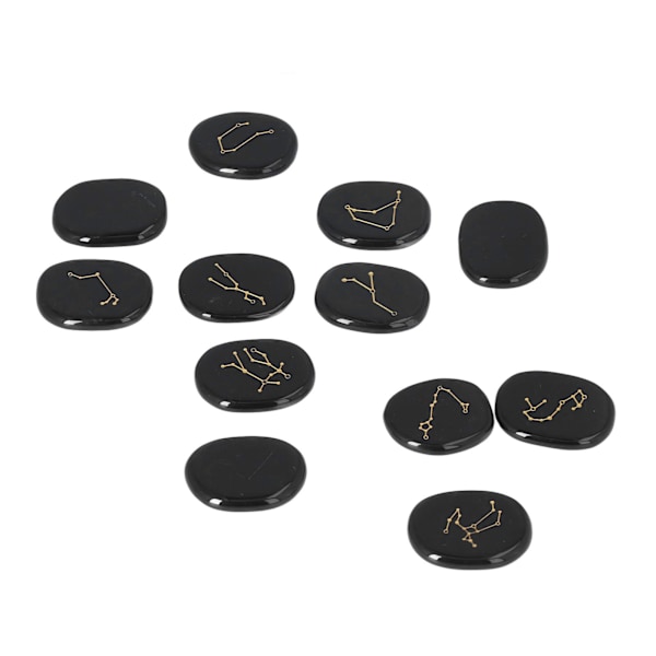 12 st kristallhealingstenar utsökt lyster polerad Reiki-balansering helande kristaller för meditationsrumsdekoration Obsidian