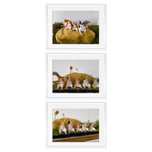 Cat Sitting Fish Tank Decoration Aquarium Landscaping Decoration for Indoor Fish Tank Landscape