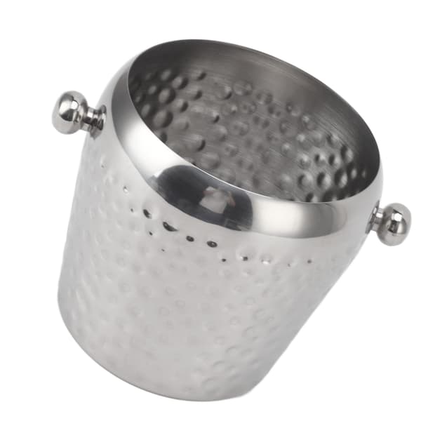 Isbøtte i rustfritt stål, miniisolert frysebeholder for bar, vin, champagne, 1L sølv