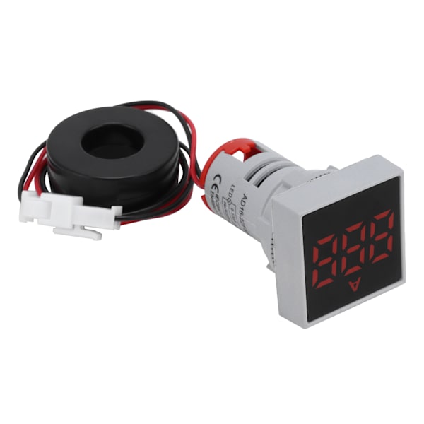 Digital strömmätare Matt panel Amperemeter Signalindikatorlampa AC 220V AD16‑22FSARed