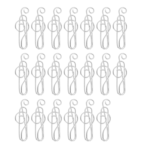 20 st Musiknot Gems Musikpärm Form Kreativitet Modellering Metall HantverksmaterialSilver