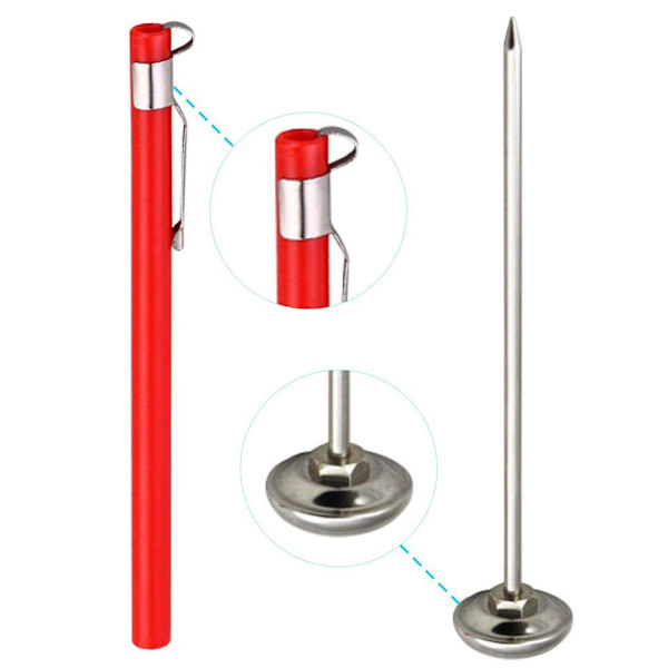 Termometer i rostfritt stål för livsmedel, mjölktermometer, 0-100 ℃, kök, 127 mm