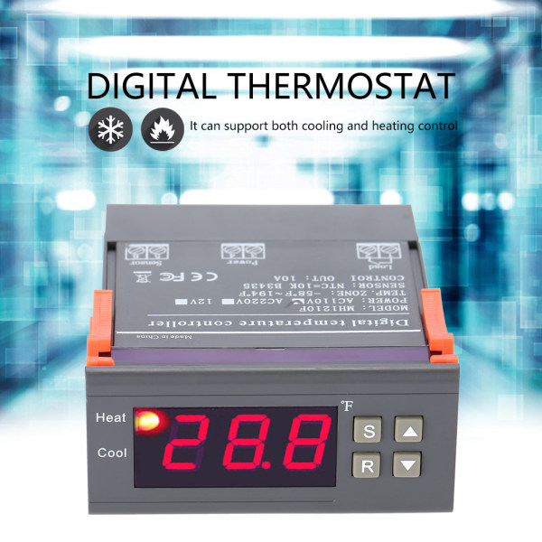 MH1210F Digital temperaturkontrol-controller-termostat -58~194℉ Fahrenheit-sensor AC110V