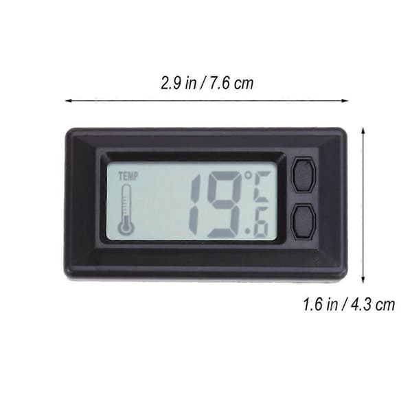 Professional Thin Digital Thermometer with LCD Display for Car Dashboard 7.70X4.20X1.75CM 7.70X4.20X1.75CM Black