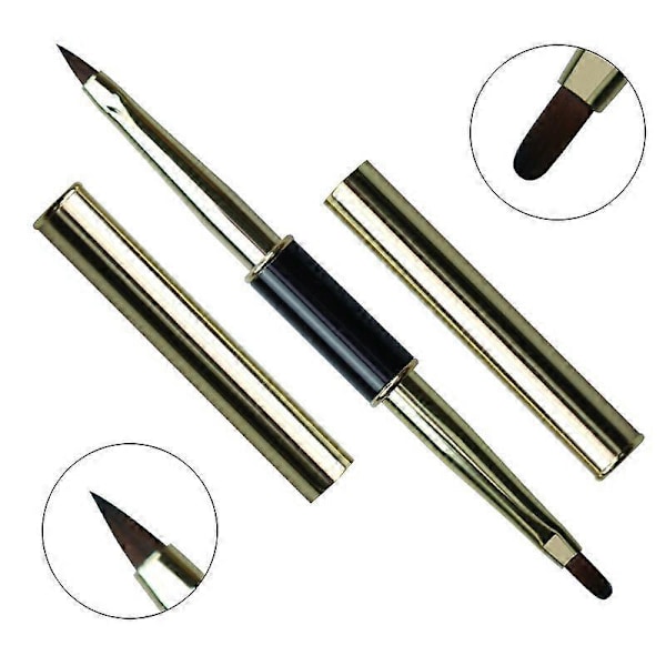 Dobbeltsidet Nail Art Line Liner DIY Malerbørste Væske og Pulver Akryl UV Gel Extension Fransk Builder Tegne Pen G-B243-1-1 stk.