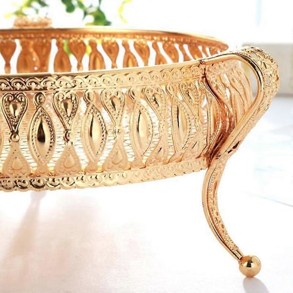 Hjem Matbrett Vintage Fruktfat Oval Gull Fruktkurv