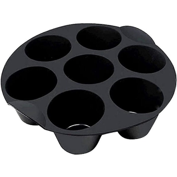 2 pyöreän silikonisen muffinivuoan setti, 18 cm, 7 muffinille ja kakulle, helppo puhdistaa