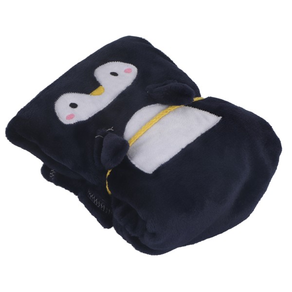 Flanellipeitto Söpö Eläimen muotoinen Pehmeä ihoystävällinen kannettava päiväpeitto vuodesohvaan Toimisto-asuntohuoneeseen Blue Penguin 80x100cm / 31.5x39.4in