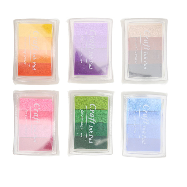 Blekkpute Svamp Vannbasert Gradient Farge Giftfri Vaskbar DIY Stempel for Scrapbook Maleri