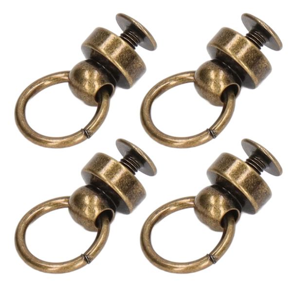 200 set 9 mm mässingsnitar plånbok kulnitar stora dragring knappnitar nitar för DIY kläder väskor skor telefonfodral brons