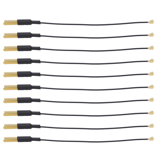 10 STK semi-innebygd fjærantenne 433470MHZ IPEX-grensesnitt rent kobber RG1.13 for LoRa-modul