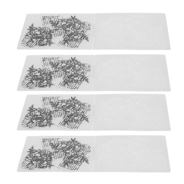 4 stk. prægefoldere multifunktionel DIY blomstermønster prægefolder skabelon til kortfremstilling scrapbooking