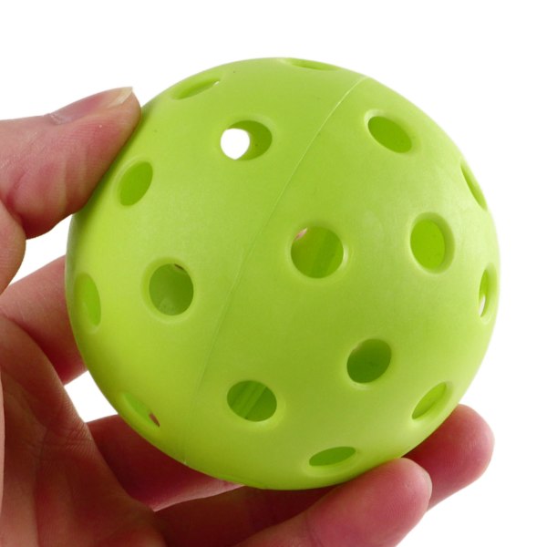 12 st 74 mm 40 hål pickleballs PE plast hög elasticitet pickleball utomhus hål bollar grön