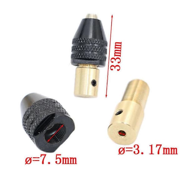 Mini Universal 0,3-3,5 mm 3,17 mm Mikroelektroniska borrchuckverktygssatser som visa