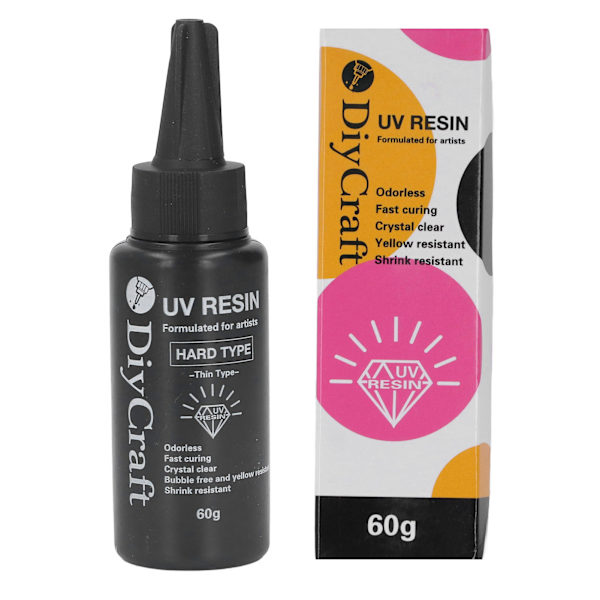 UV-lim med hög transparens, luktfri, gulnar inte, snabb härdningstid, DIY UV-hartslim, klar gel, 60g