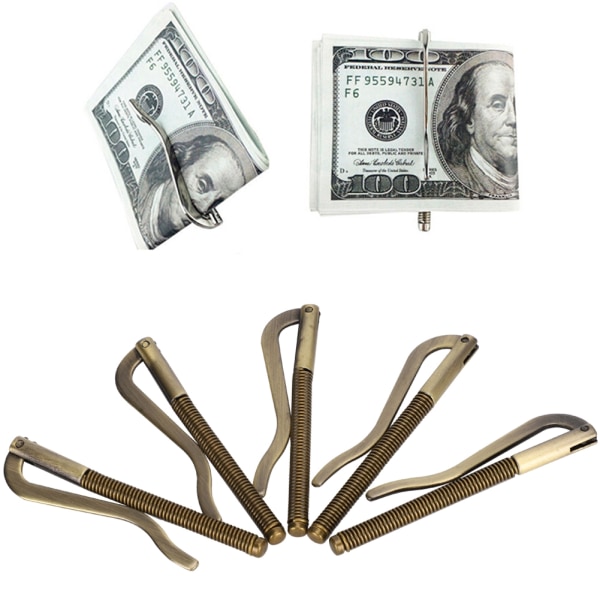 Pengar Klämma Plånbok Dollar Check Nypa kuk Handgjorda DIY Metal Hardware Accessories