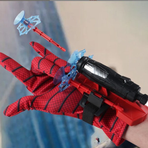 Wrist Launcher med 2 handskar 6 Sucker Dart Roligt Rollspel Superhjälte Launcher för barn Barn