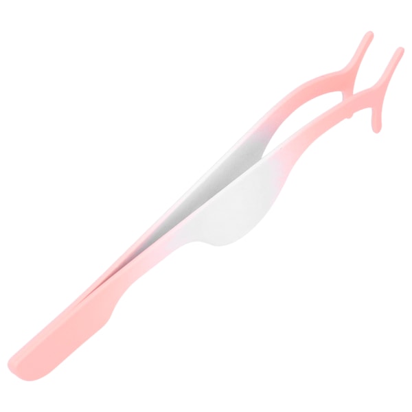 Rostfritt stål lösögonfransar Applikator Bärbar lösögonfransar Pincett Clip Makeup ToolGradient Orange