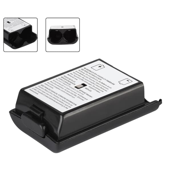 5 STK Universelt erstatningsbatteridekselsett for XBOX 360-kontroller (svart)