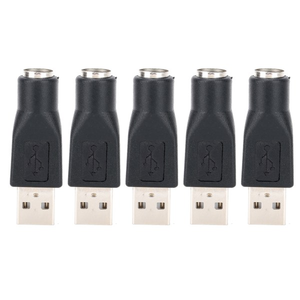 5 STK USB hann til for PS/2 hunnadapterkonverter for tastaturmus med for PS/2 grensesnitt