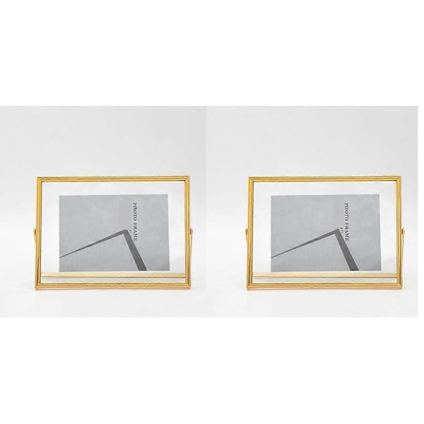 Metallinen valokuvakehys mattasarja, 2 kpl, sopii 12,7 x 17,8 cm valokuville, Tyylikkäät kapeat pinnoitetut valokuvakehykset 5x7' B