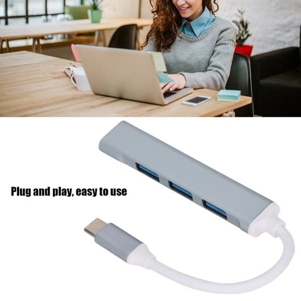 4-i-1 USB C Hub: Høyhastighets Lett Bærbar Dokkingstasjon