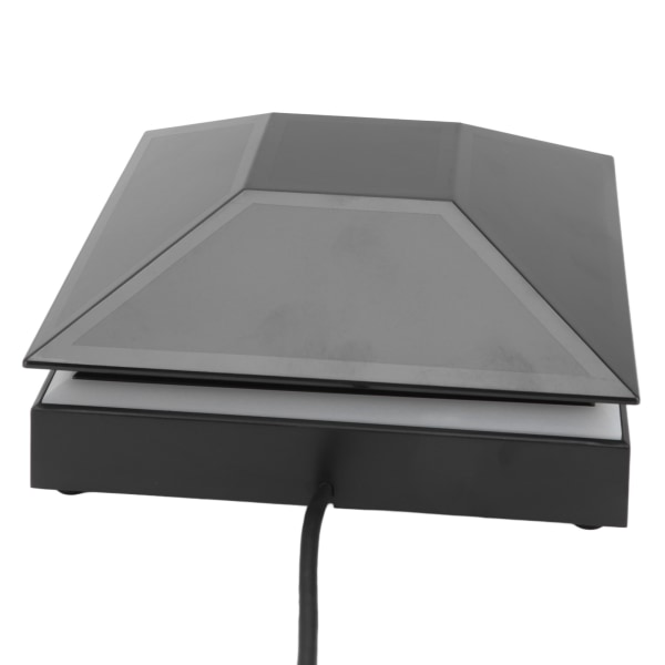 Konsol køleventilator 12W 3 vindhastigheder Touch Switch Justerbar konsol Støvtæt køleventilator med LED-lys USB-porte Sort