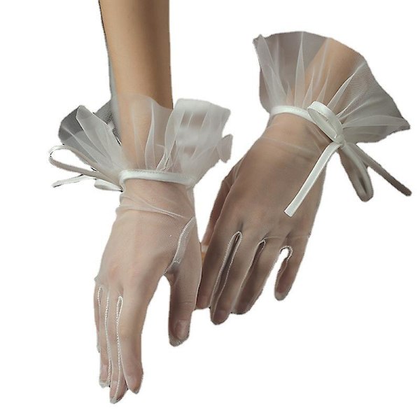 Brudekjole Ruffled Håndleddslange for Kvinner Bryllup Kveldsfest