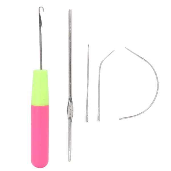5 st Latch Hook Set Plast Böjda Latch Hooks Virknål Latch Hook Stickverktyg för flätat hår 5 st