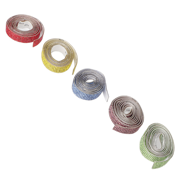 7 rader 5 meter självhäftande strassband strassband trim band för DIY-dekoration 1,5 cm bredd