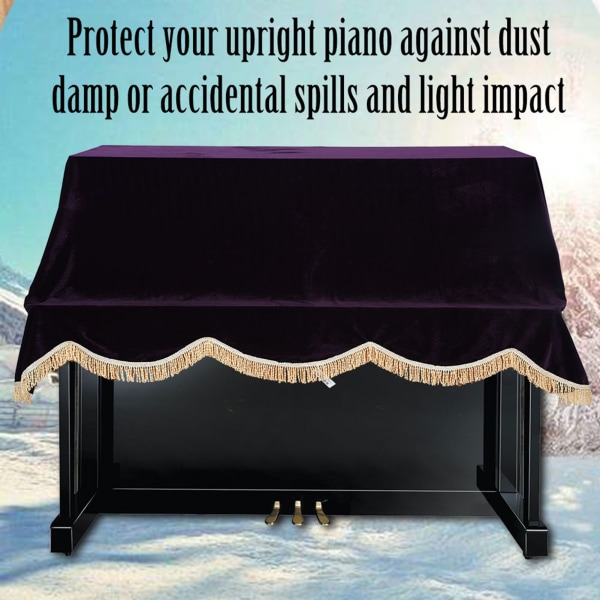 200 * 150 cm holdbart opretstående klaver Støvtæt beskyttende dæksel Pleuche klud tilbehør (lilla)