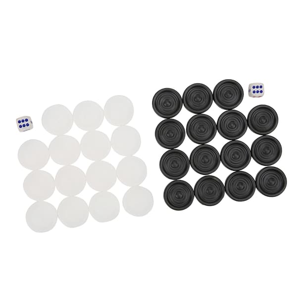 22mm Plast Svart Hvit Backgammon Brikker Sjakkbrikker Brikker Sett Barn Leker