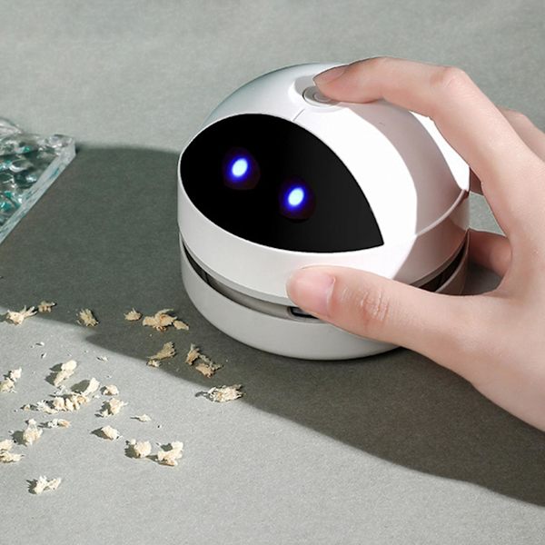 Bærbar Mini Desktop Håndholdt Støvsuger Fejemaskine med Rengøringsbørste--