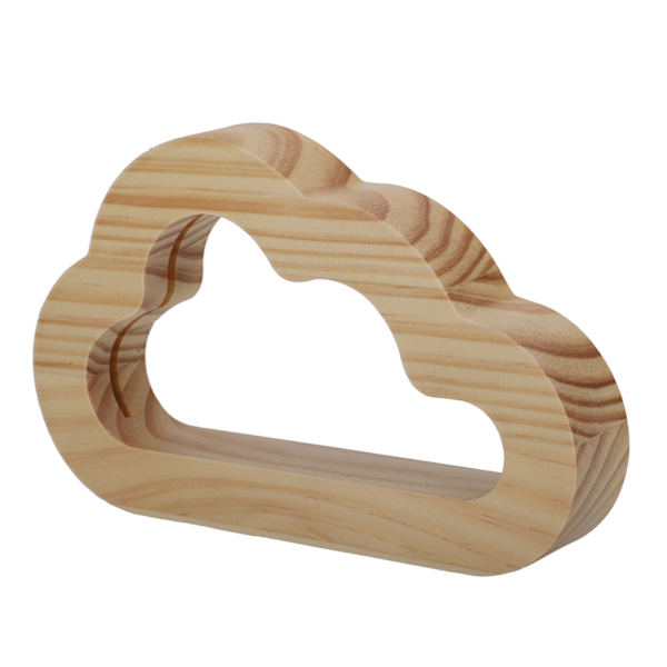 Träsnidningslampa Trä ihålig design USB -driven inbäddad 3D LED-nattlampa Dekorativt skrivbord för kontorsbord