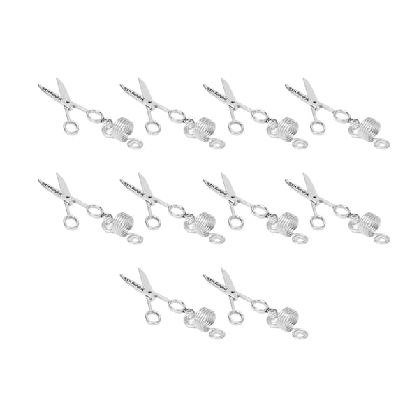 10 st skäggsmycken dekorationspärlor sax fjäderformade legerade hår dreadlocks ringar