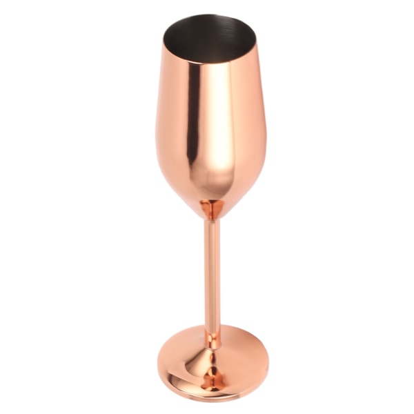 Champagneglas i rostfritt stål med kopparplätering, diskmaskinssäkra champagneglas för fest och hem