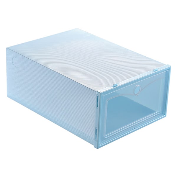 Kodin paksu läpinäkyvä pinottava kenkälaatikko pölytiivis kenkien säilytyslaatikko järjestäjä koteloSininen 33x23x13cm